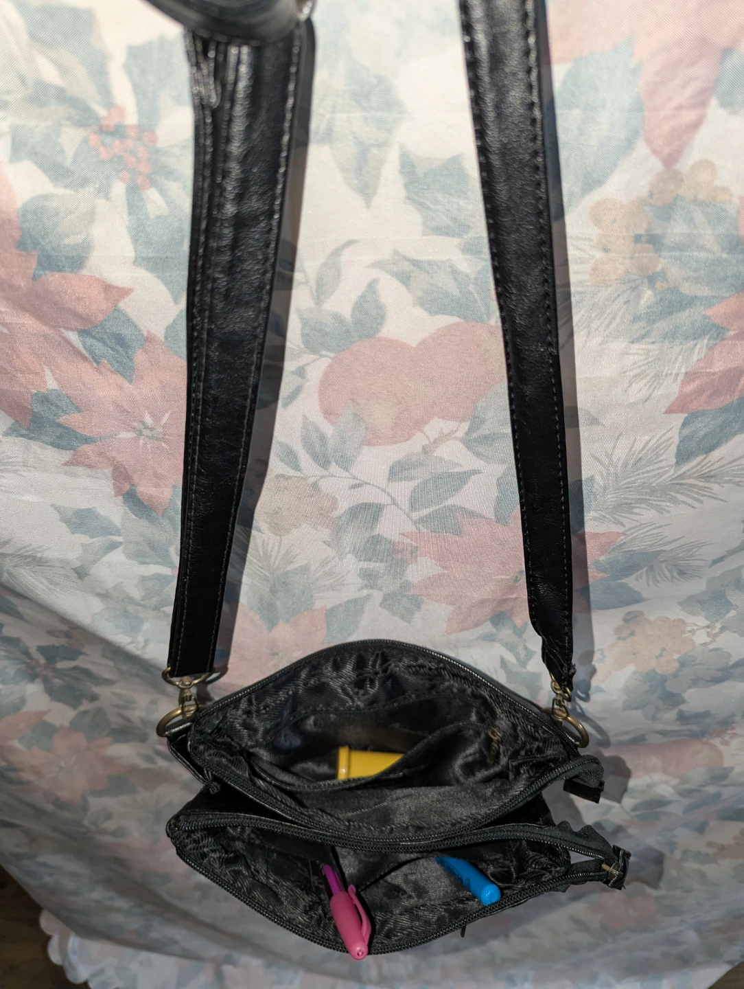 Kimbel Soft Black Leatherette Crossbody Purse - photo 3