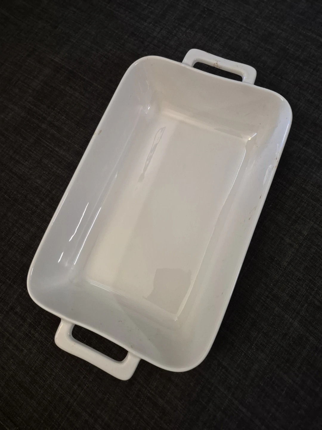 FOX HOME White Ceramic Rectangular Baking Dish