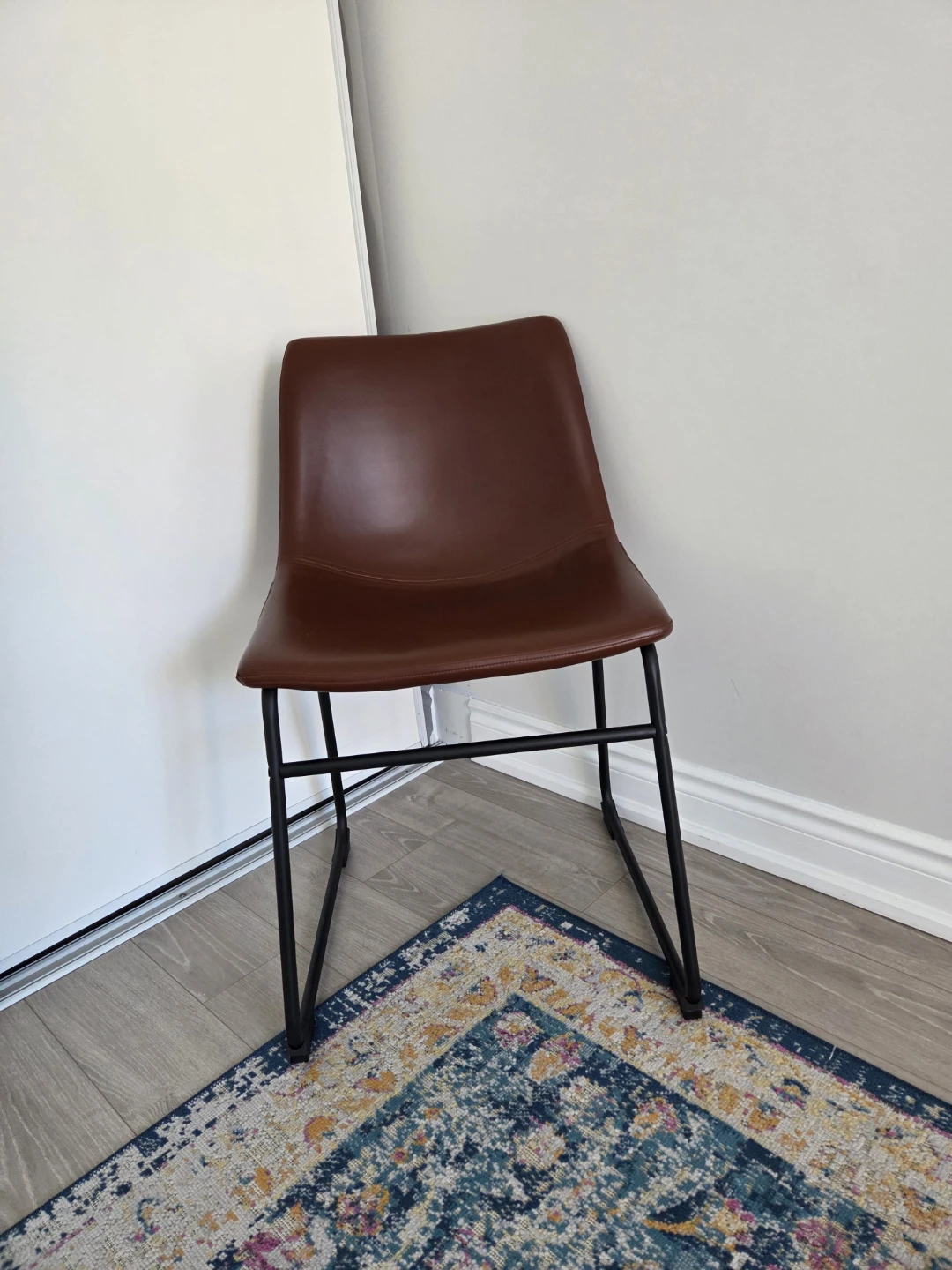 Brown Faux Leather Dining Chair - photo 2