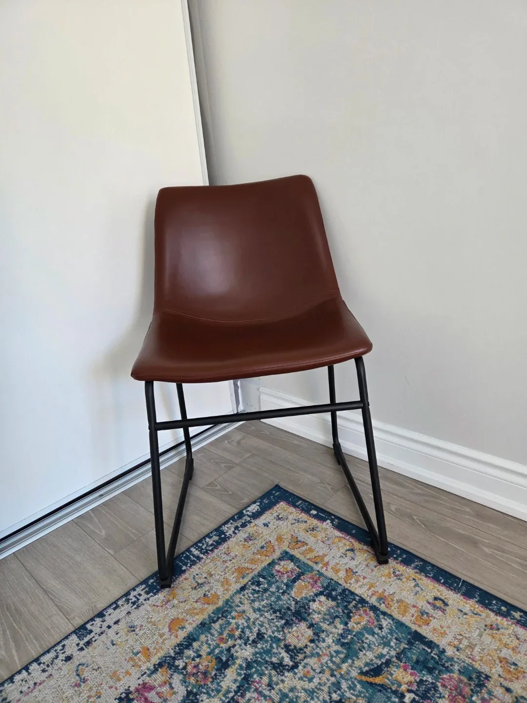 Brown Faux Leather Dining Chair - photo 2
