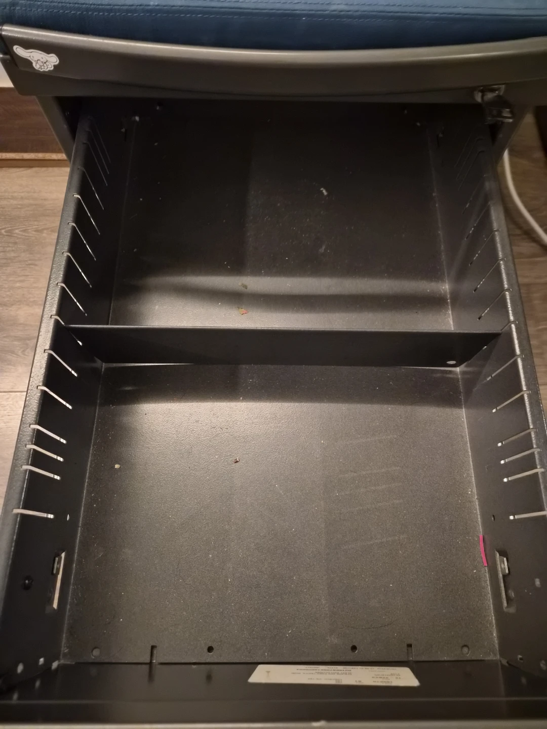 2 Drawer Metal Filing Cabinet with Blue Padded Top - photo 3