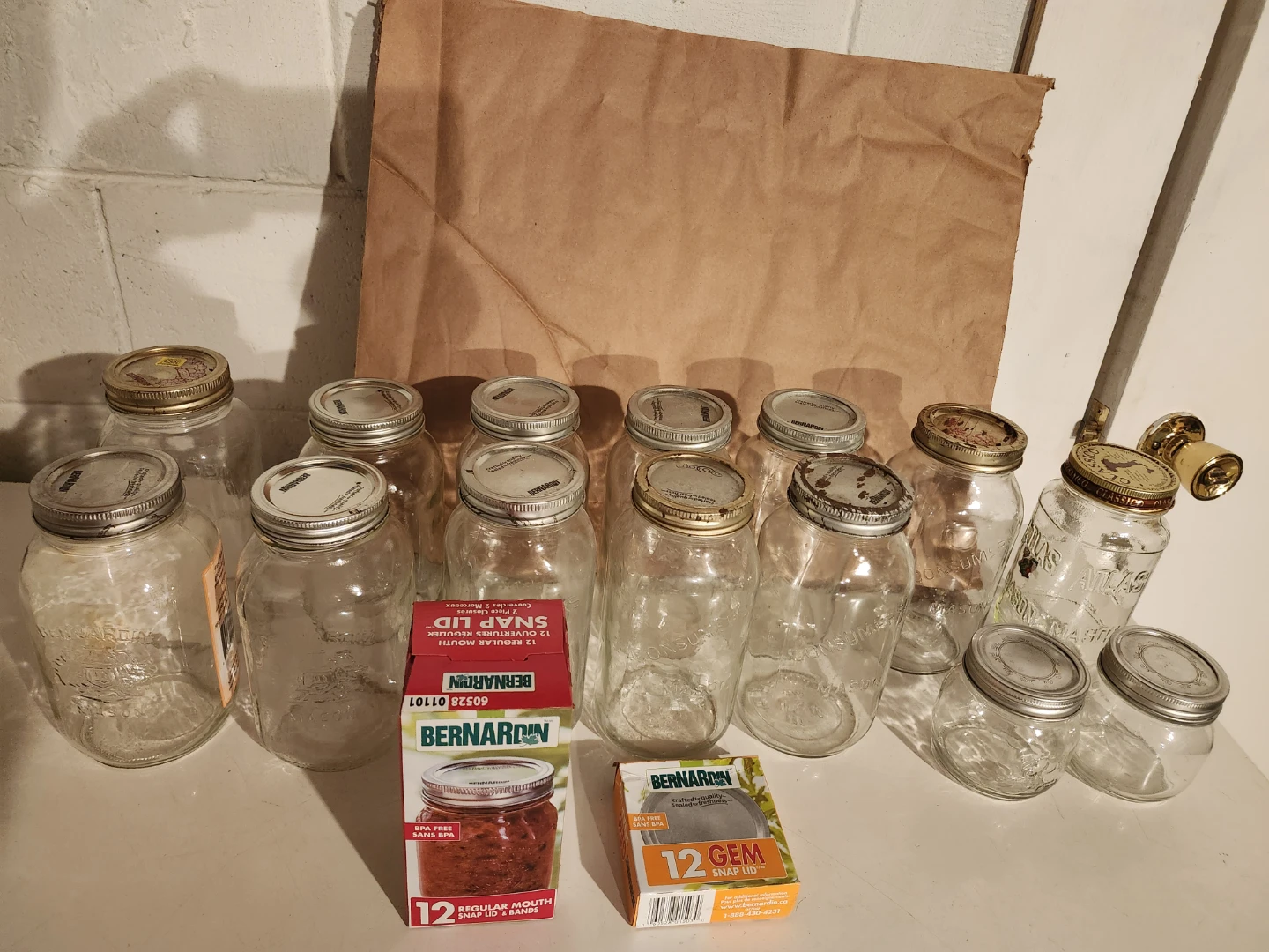 Assorted mason jars