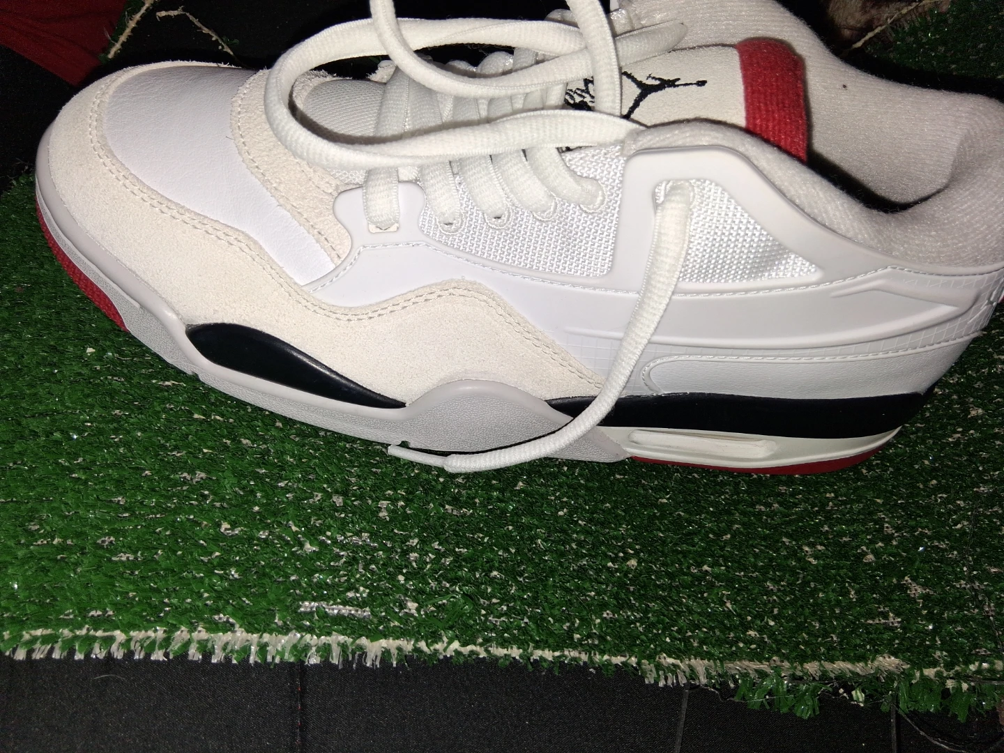 Jordan 4 RM White Fire Red Men's Shoes - photo 2