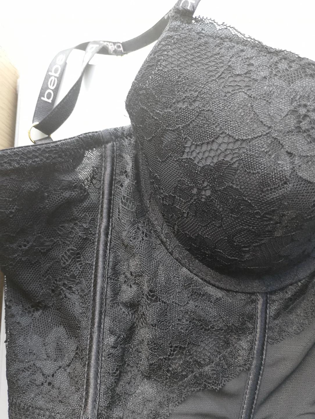 Bebe Black Lace Corset Bra - photo 2