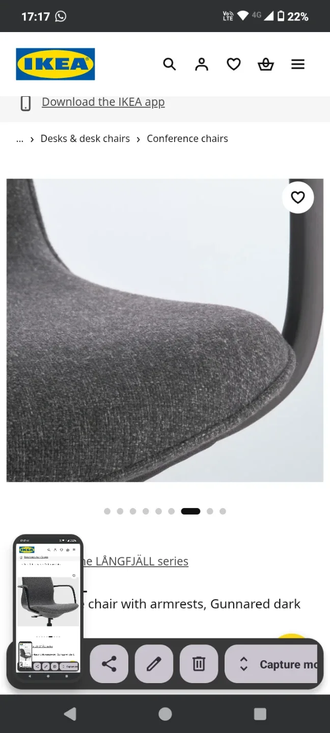 IKEA LÄNGFJÄLL Conference Chair with Armrests - photo 3