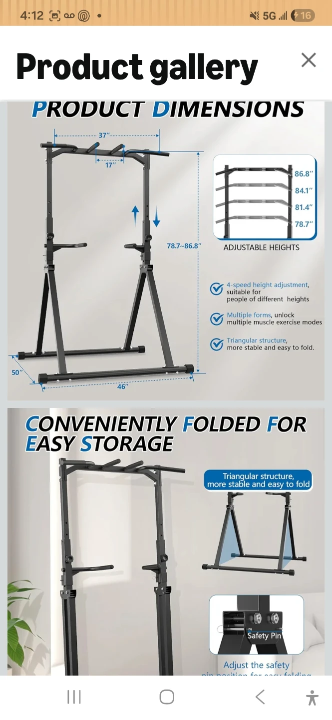 Adjustable Power Tower Workout Station - photo 3