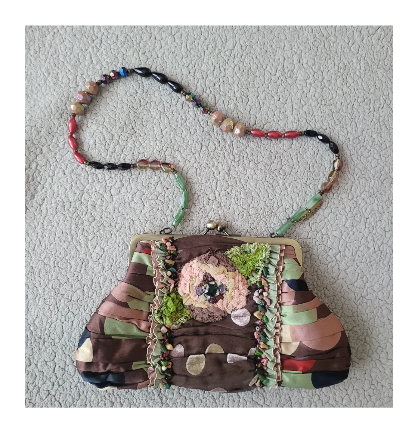 Mary Frances Beaded Clutch Purse