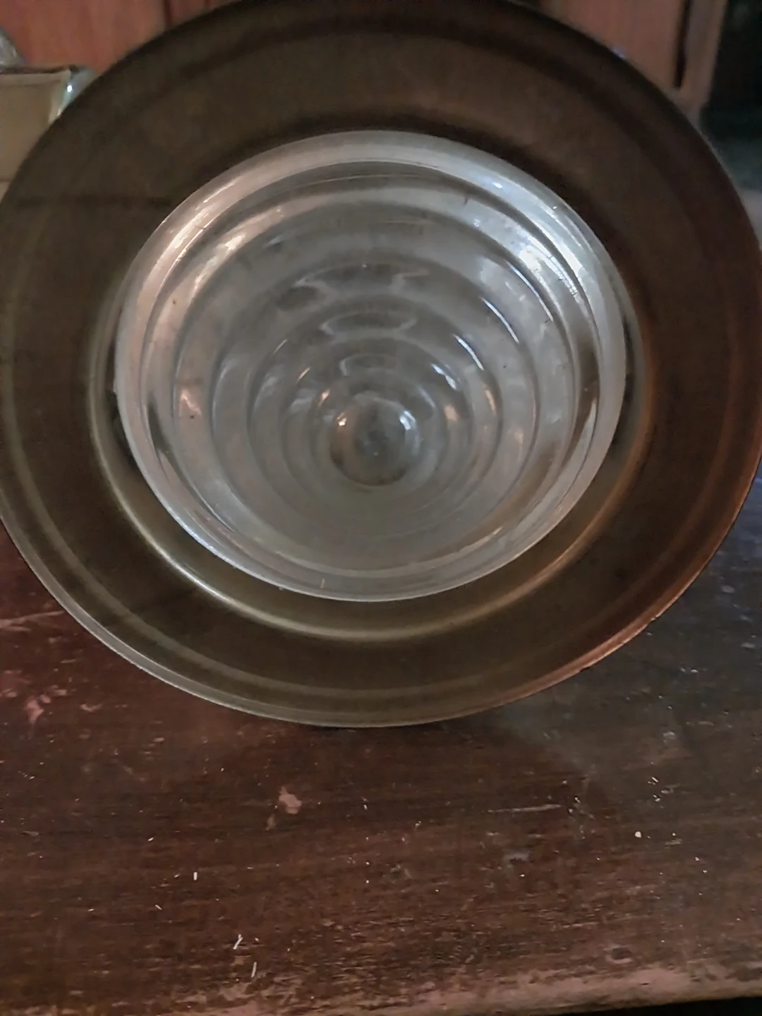 Vintage Brass and Glass Lantern Wall Sconce - photo 3