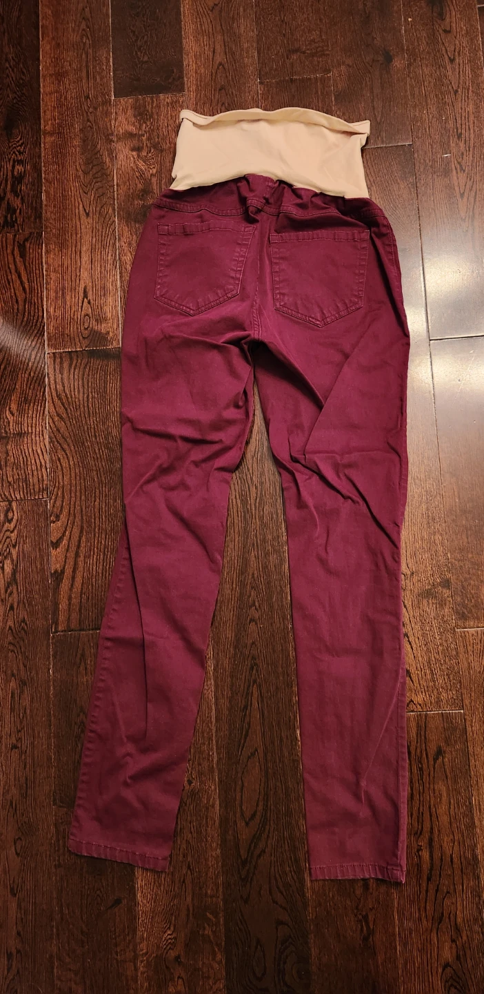 Motherhood Maternity Burgundy Pants Size S - photo 2