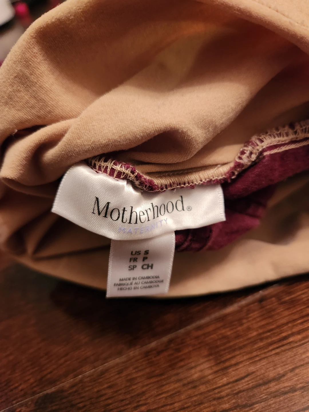 Motherhood Maternity Burgundy Pants Size S - photo 4