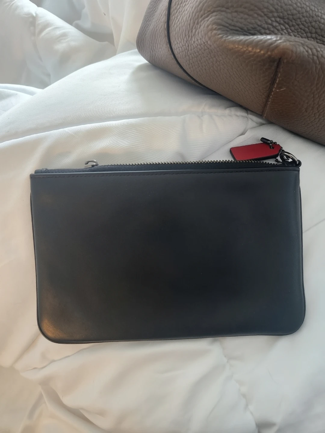 Coach Black Leather Floral mini Clutch - photo 4