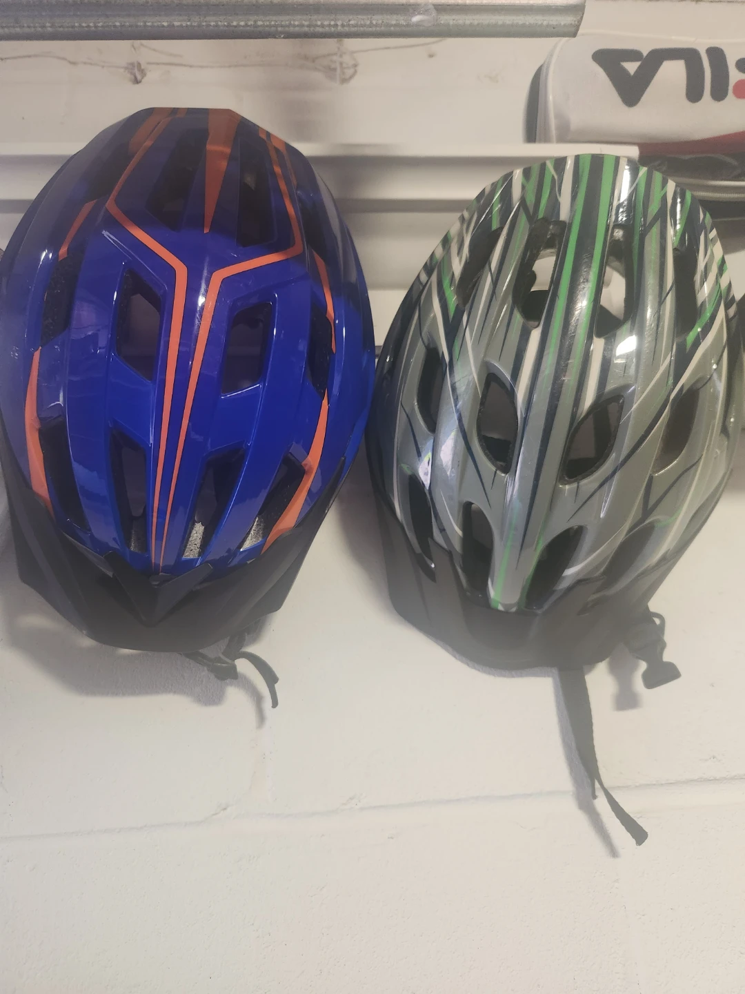 Blue and Orange Bike Helmet