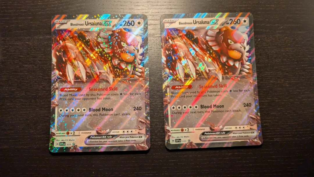 X2 JUMBO Bloodmoon Ursaluna SVP 177 Black Star Promo