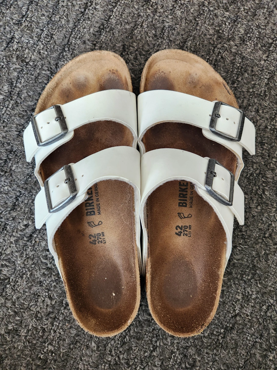 Birkenstock Arizona Men's Sandals Size 42 White - photo 4