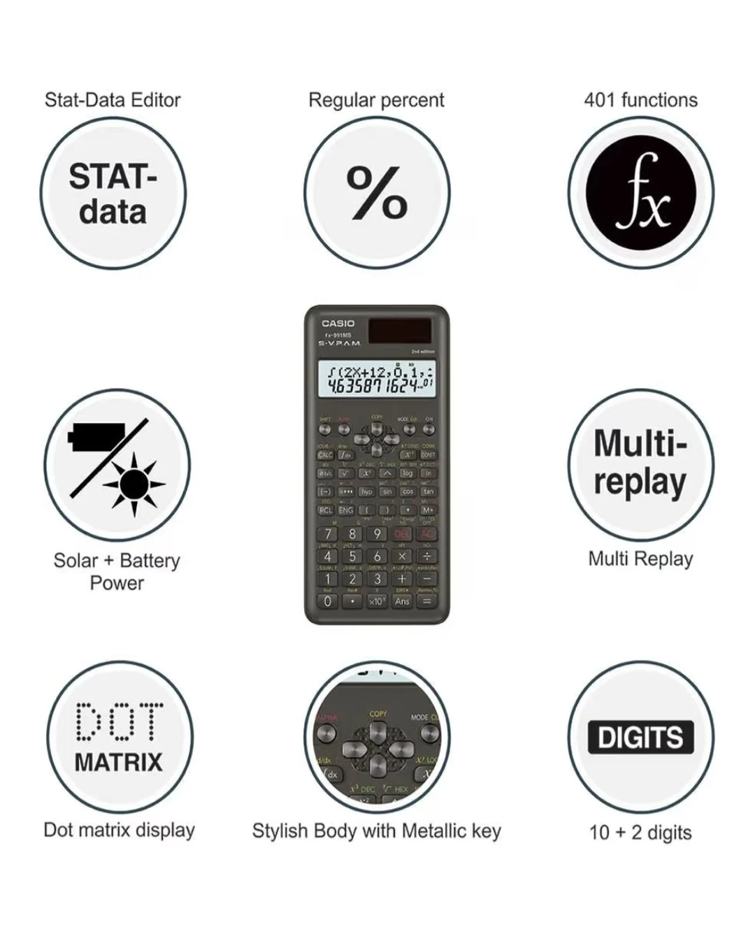 Casio fx-991MS S-V.P.A.M. Scientific Calculator - photo 5