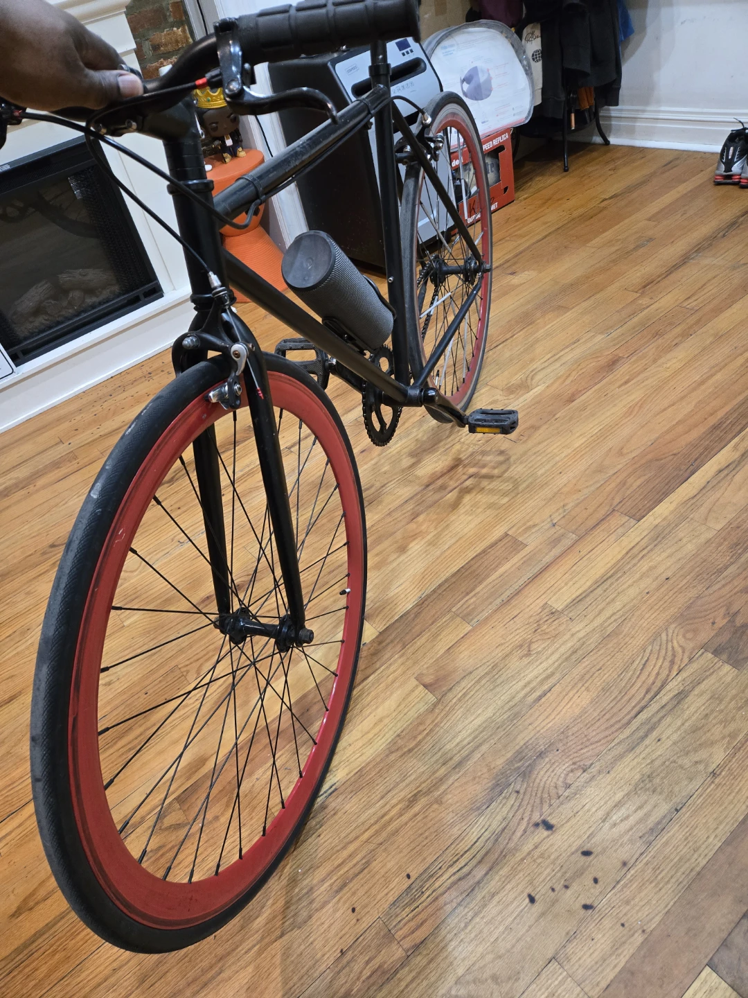 Black Fixie Bike with Red Rims - photo 3