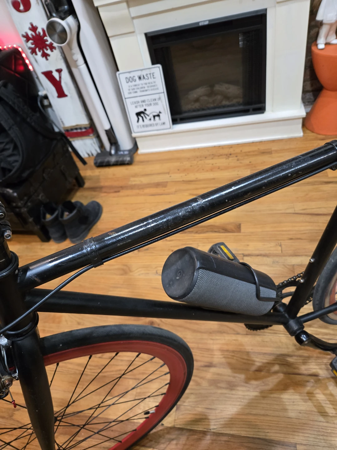 Black Fixie Bike with Red Rims - photo 5