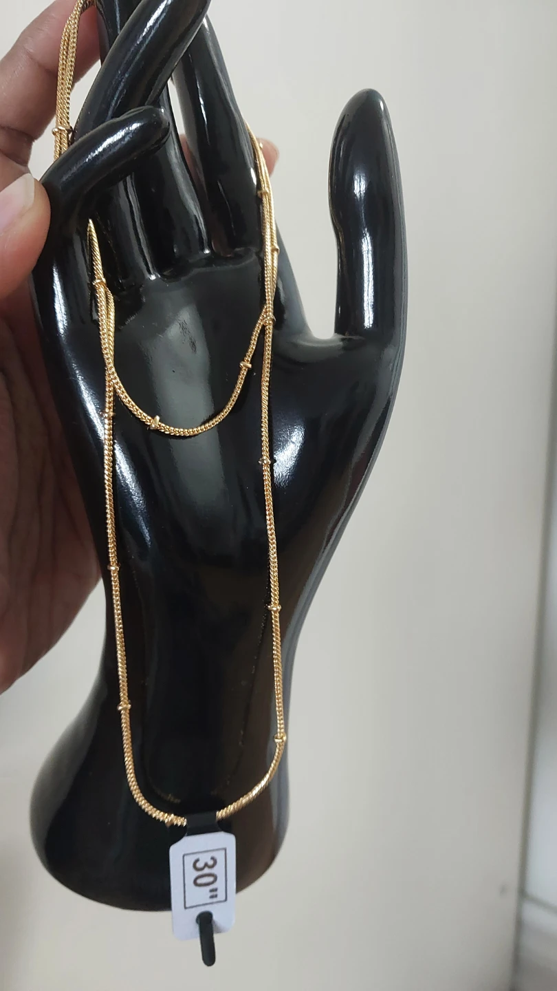 BRAND NEW Antitarnish Gold Tone Chain 24" & 30" - photo 2