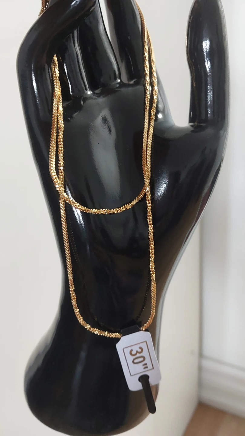 BRAND NEW Antitarnish Gold Tone Chain 24" & 30" - photo 3