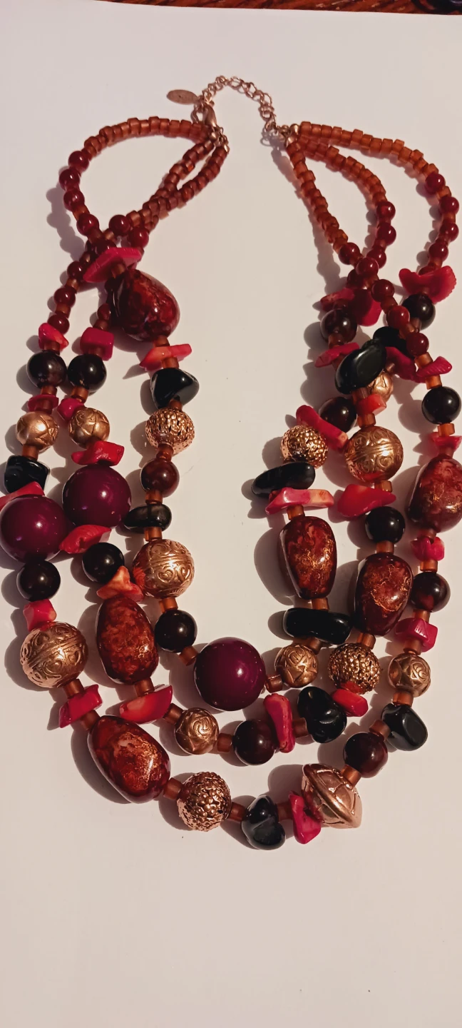 Multi-strand Beaded Statement Necklace - photo 3