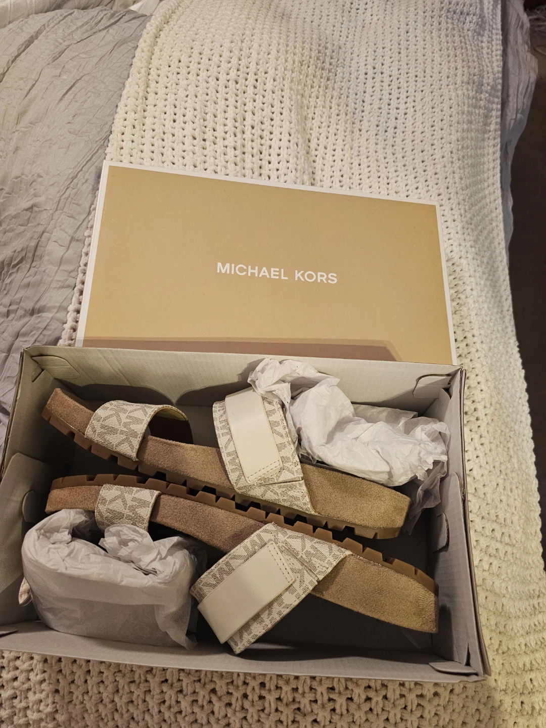 Michael Kors MYLAH SANDAL US 8M Vanilla - photo 4