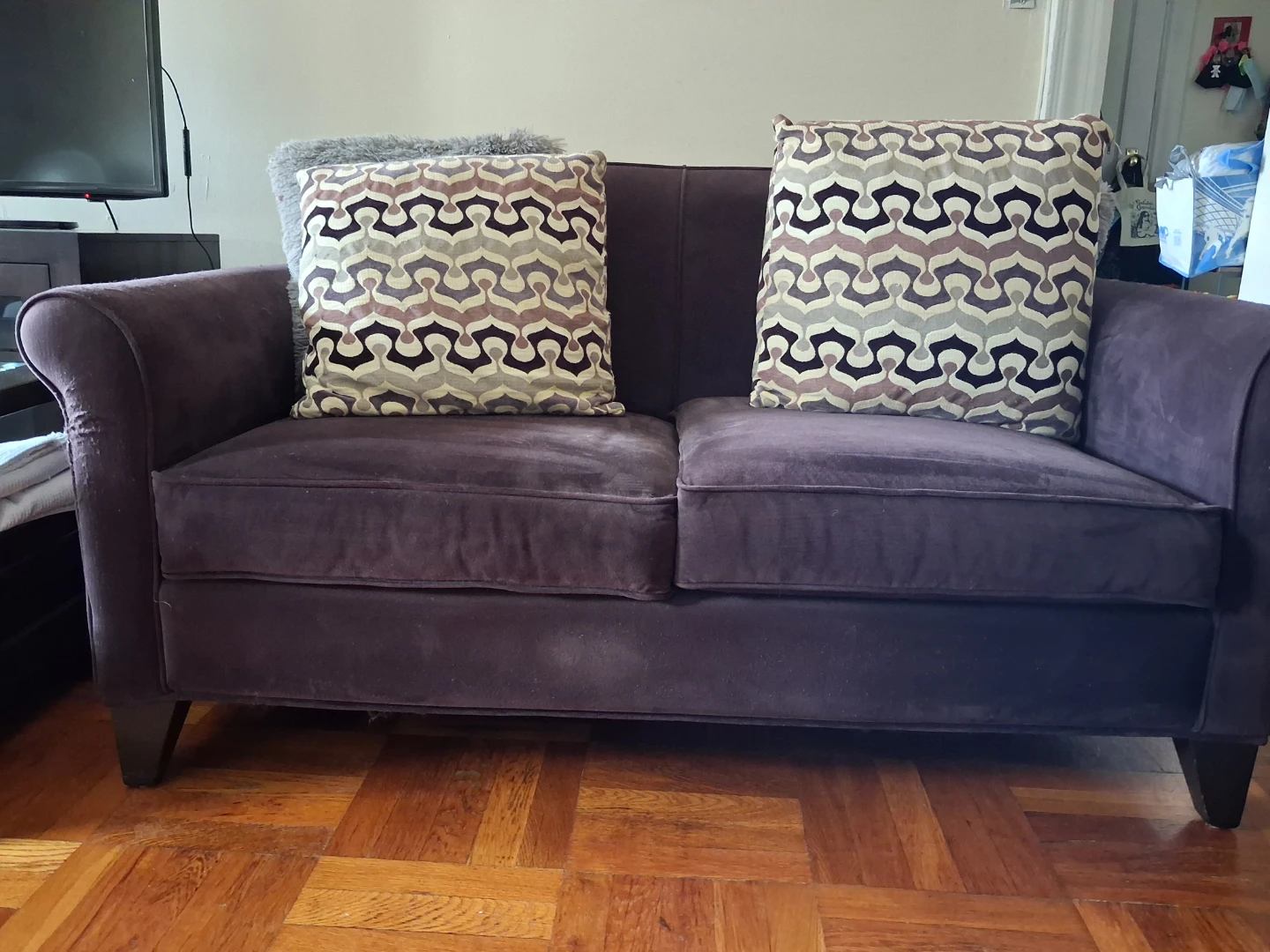 Dark Purple 2-Seater Sofa