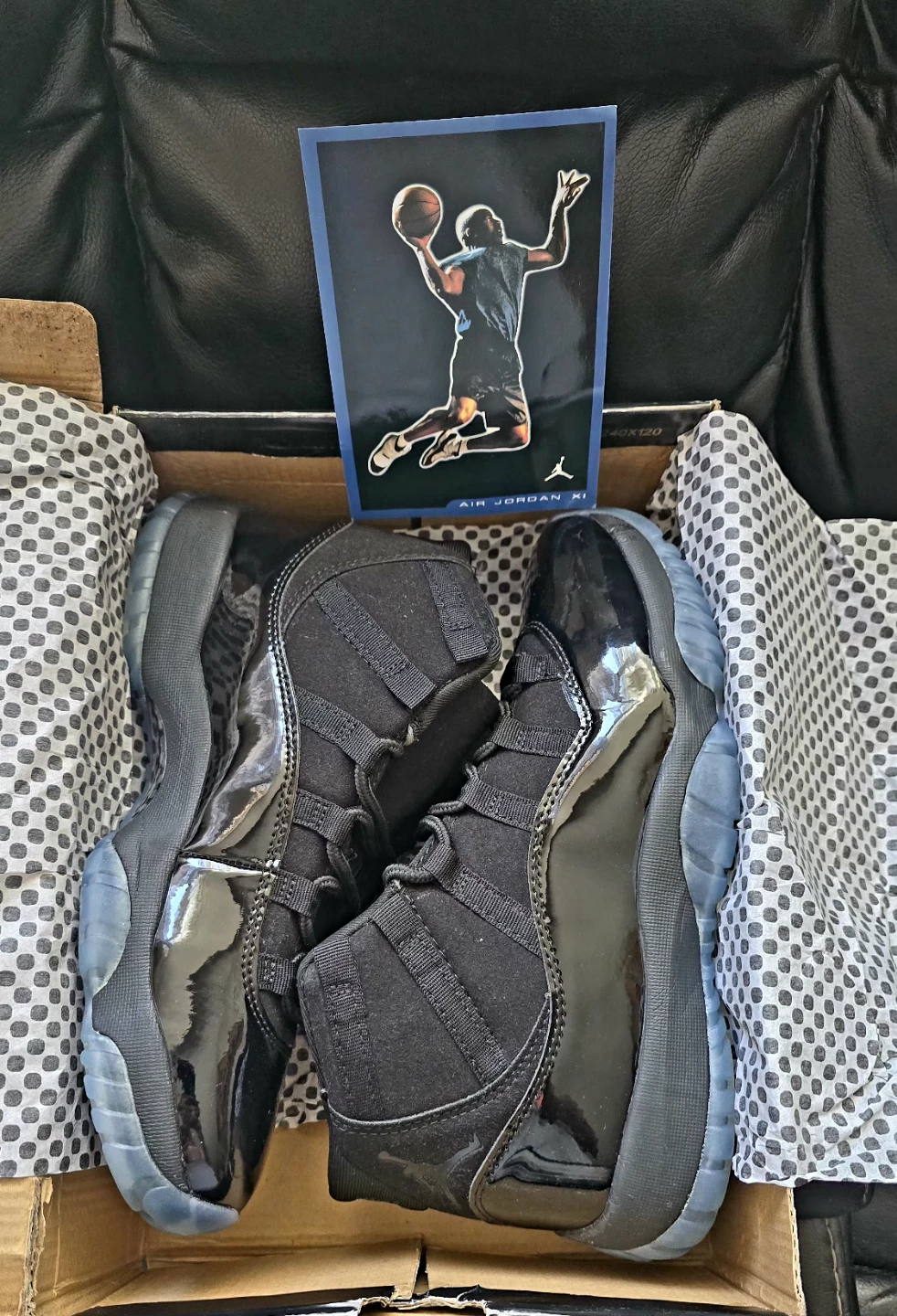 Brand new Jordan 11 Gama Glossy Black Blue sole sale - photo 3