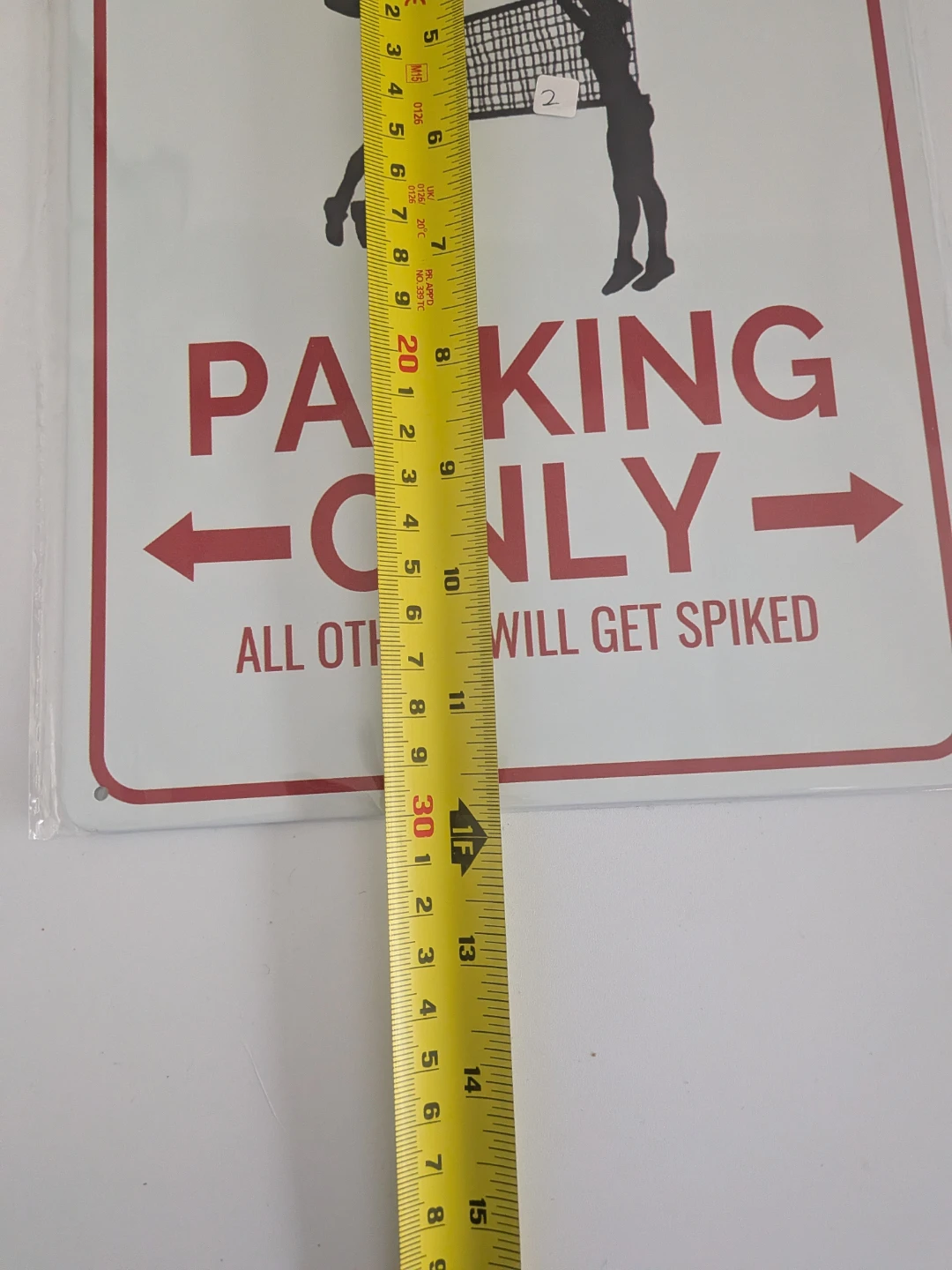 Volleyball Player Parking Only Metal Sign - photo 3