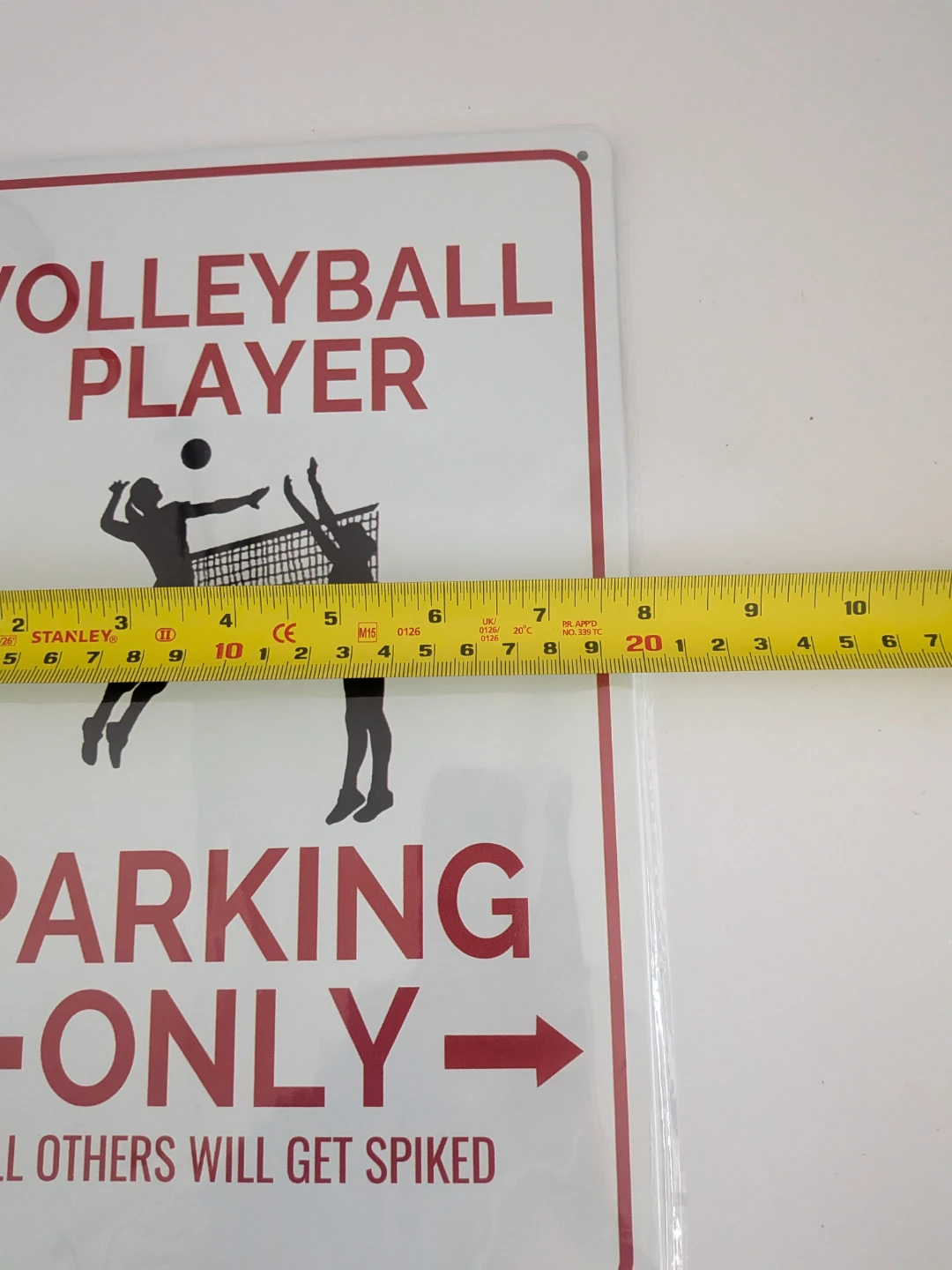 Volleyball Player Parking Only Metal Sign - photo 4
