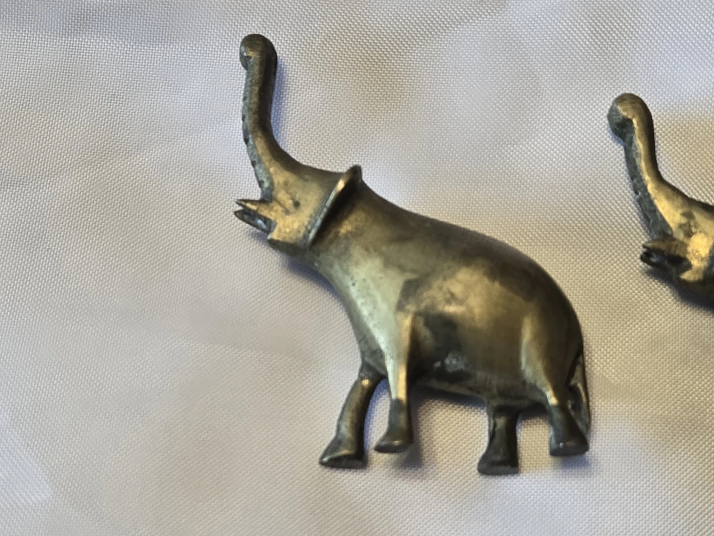 Set of 6 Metal Elephant Figurines - photo 3