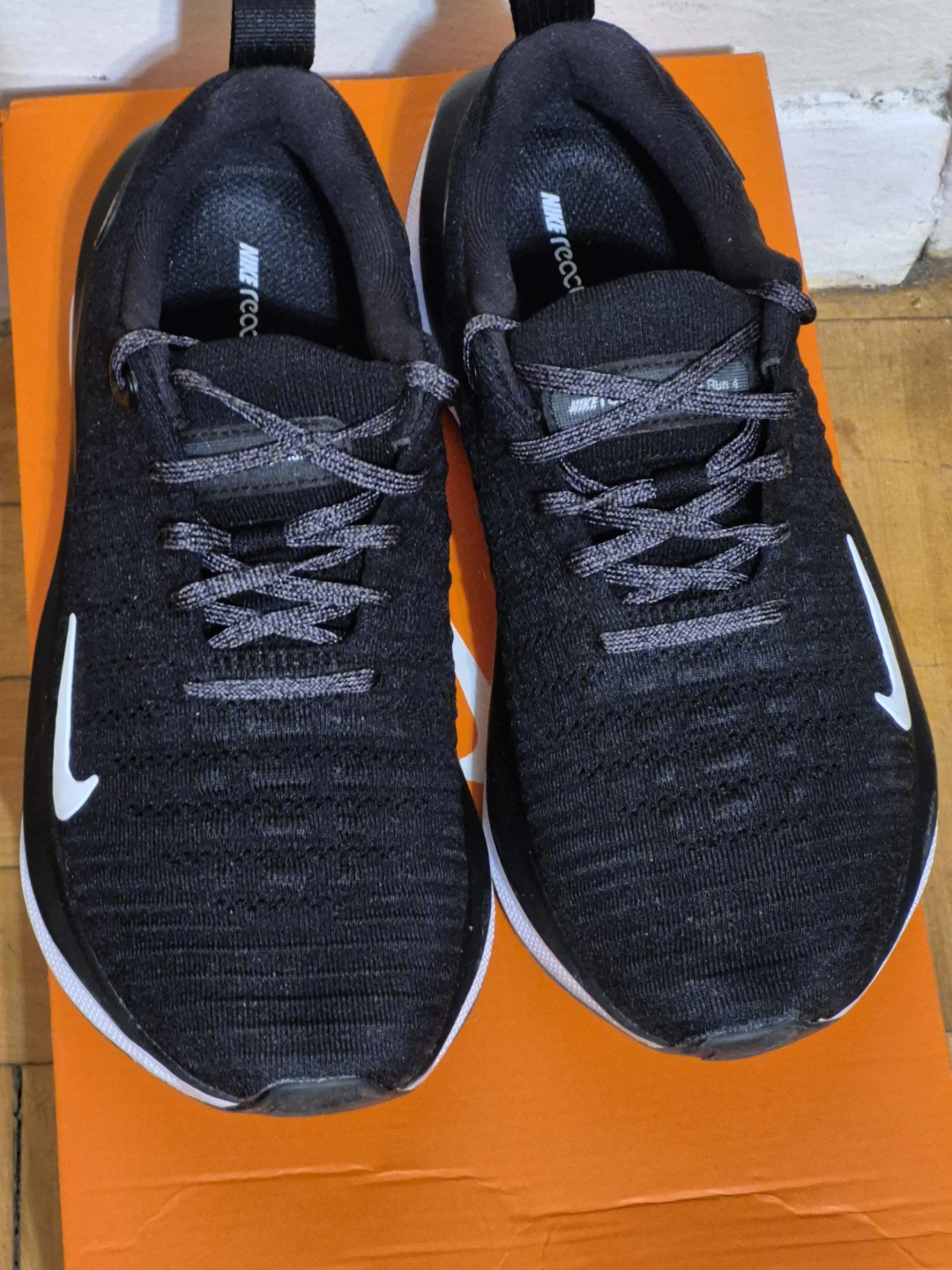 NIB)Nike ReactX 7.5 Infinity Run 4 Running Shoes Black White - photo 4