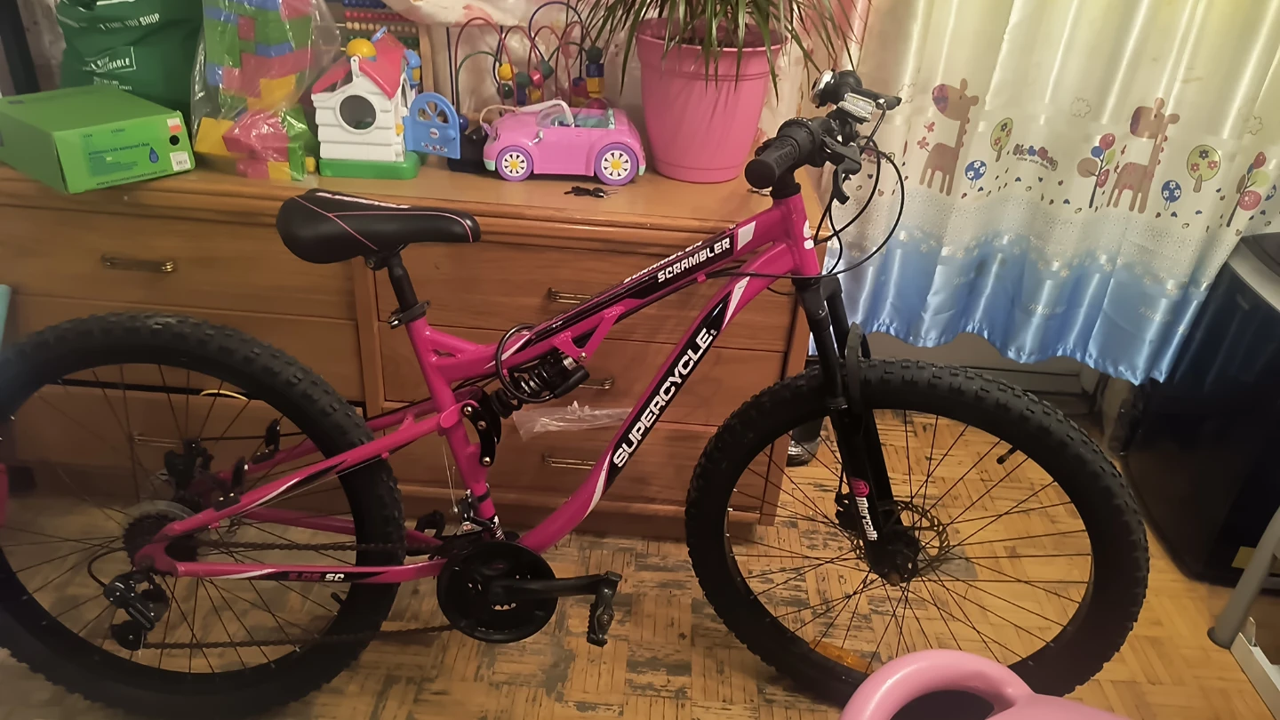 Supercycle Scrambler Full Suspension Mountain Bike - Pink