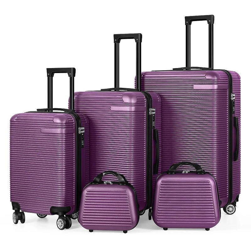 NEW In Box Purple Hardshell Luggage Set