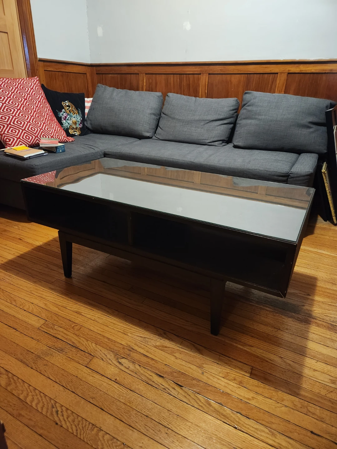 Wood & Glass Ikea coffee table