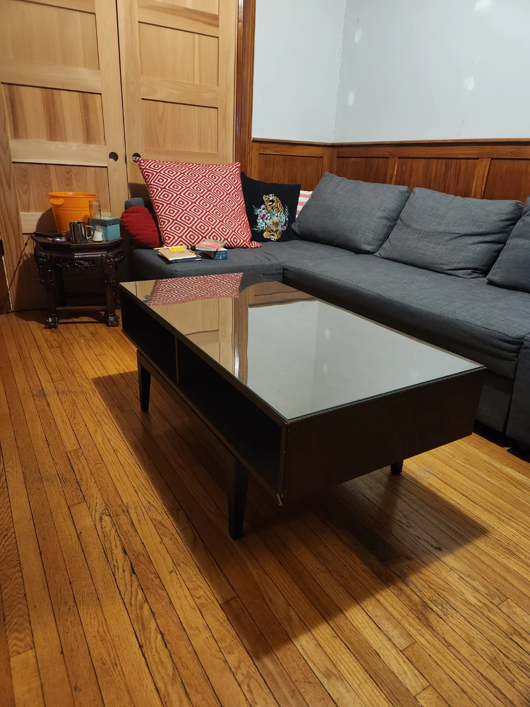 Wood & Glass Ikea coffee table - photo 2