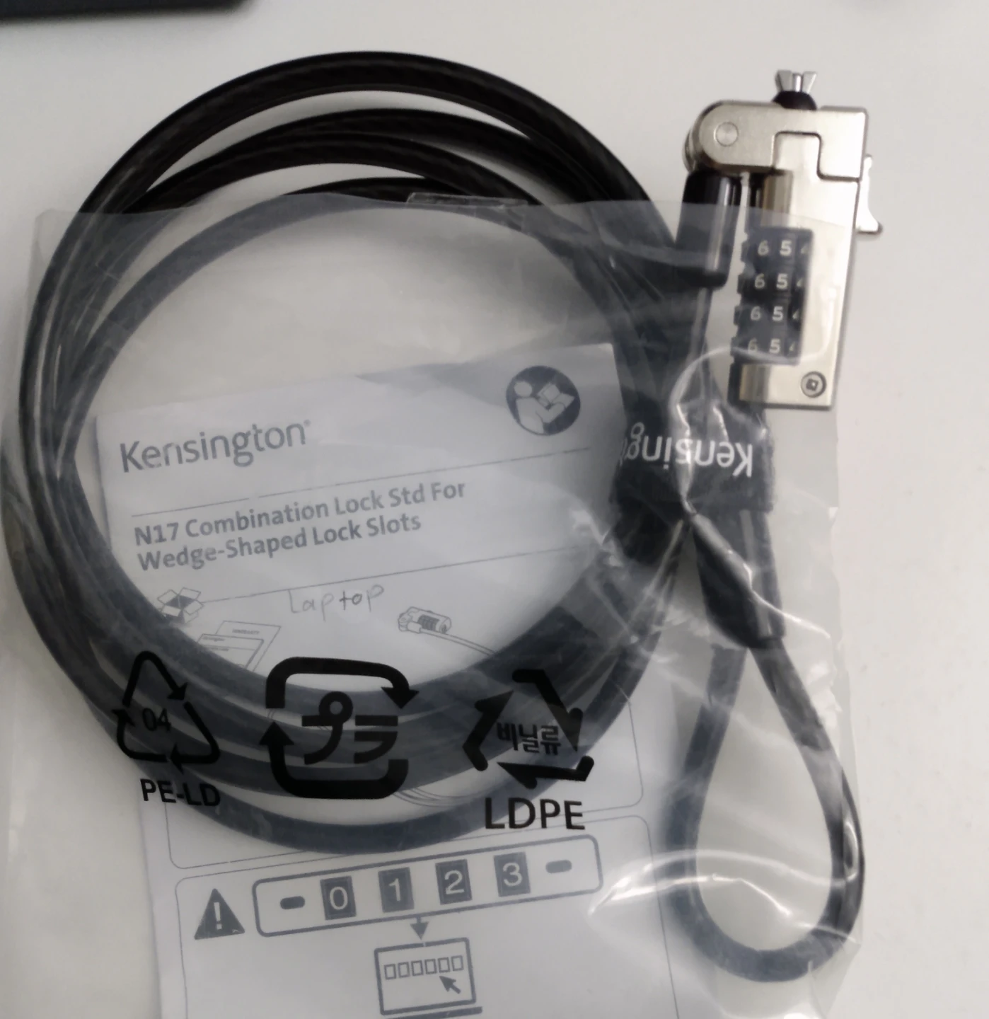 Kensington Security Combination Cable Lock for Laptop - photo 2