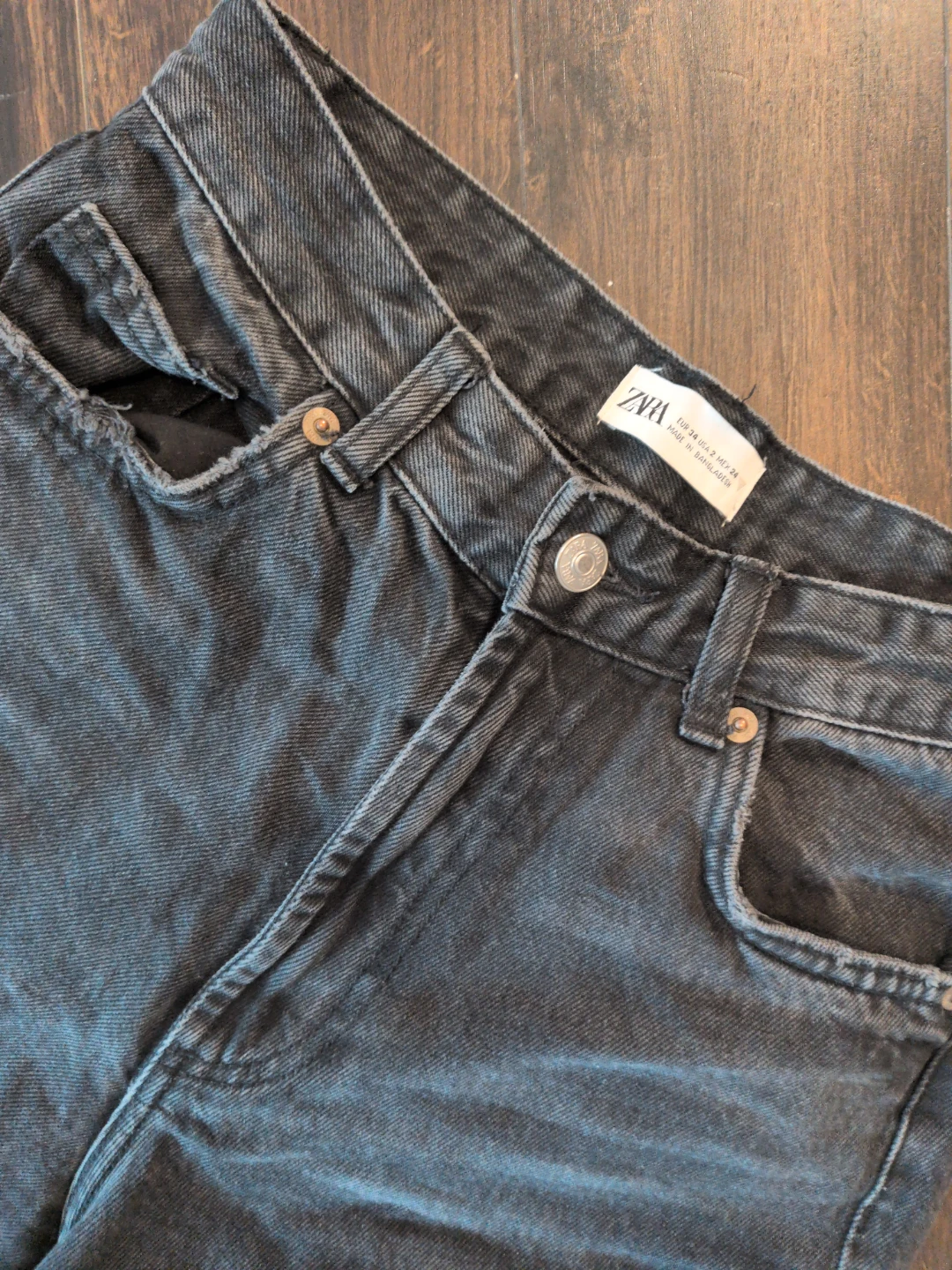 ZARA Women's Black Straight Leg Jeans - photo 2
