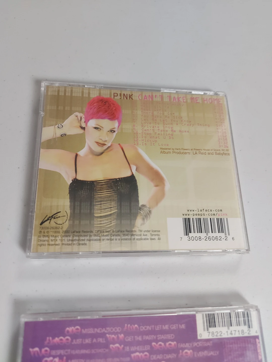 P!NK Can't Take Me Home and Missundaztood CDs - photo 4