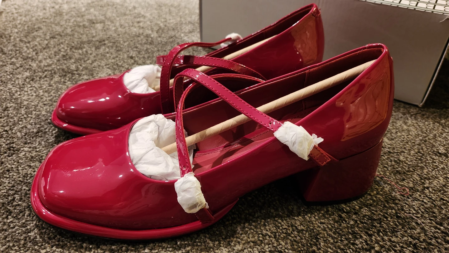 Newbella Red Mary Jane Heels Size 7.5 - photo 4