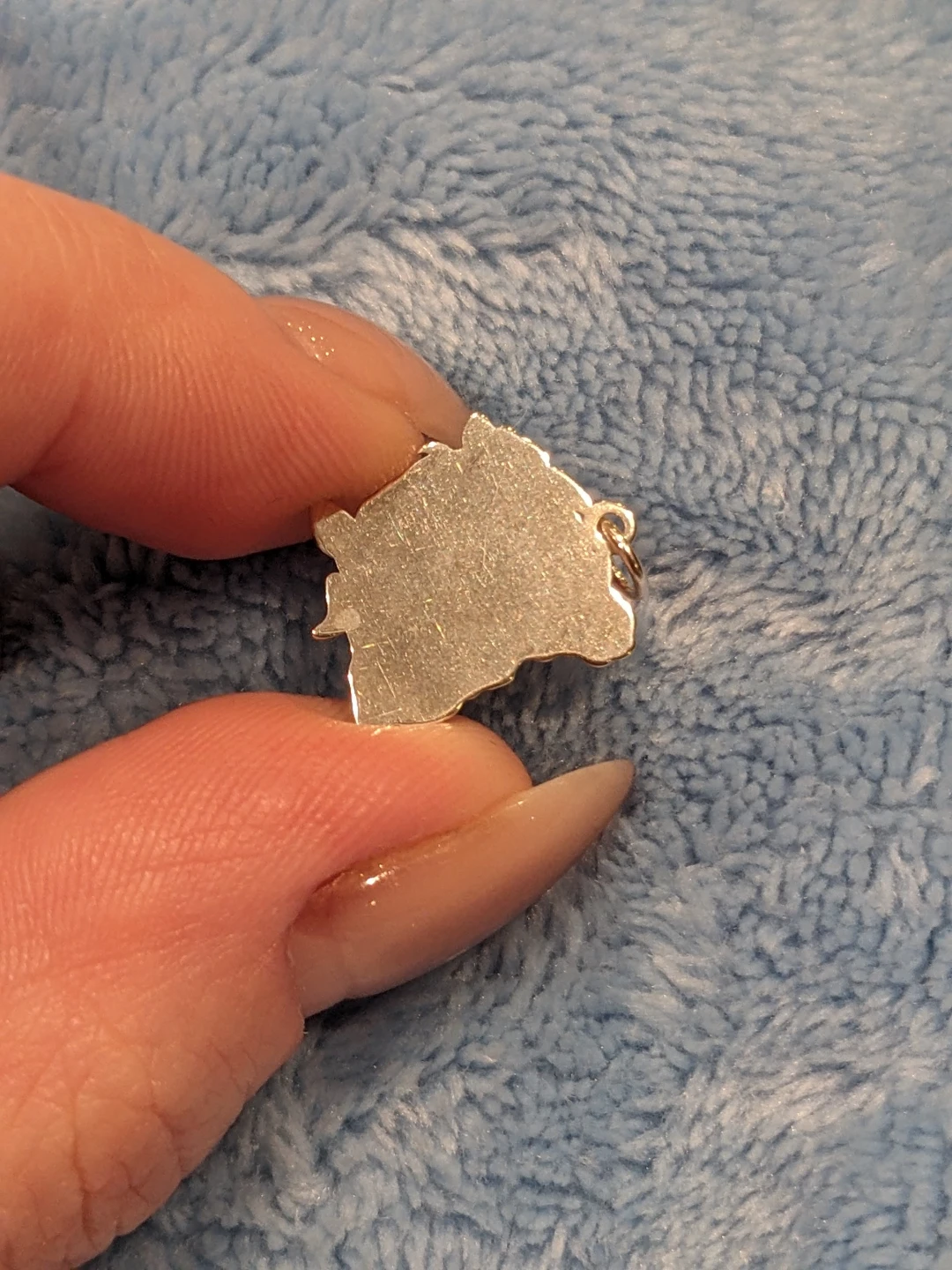 Sterling Silver Skull and Roses Charm Pendant - photo 3