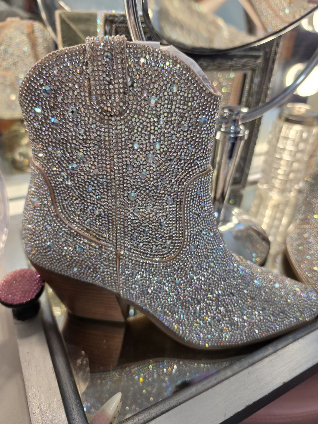 NIB AB Crystal  Cowboy Boots custom made  women's size 6 - photo 2