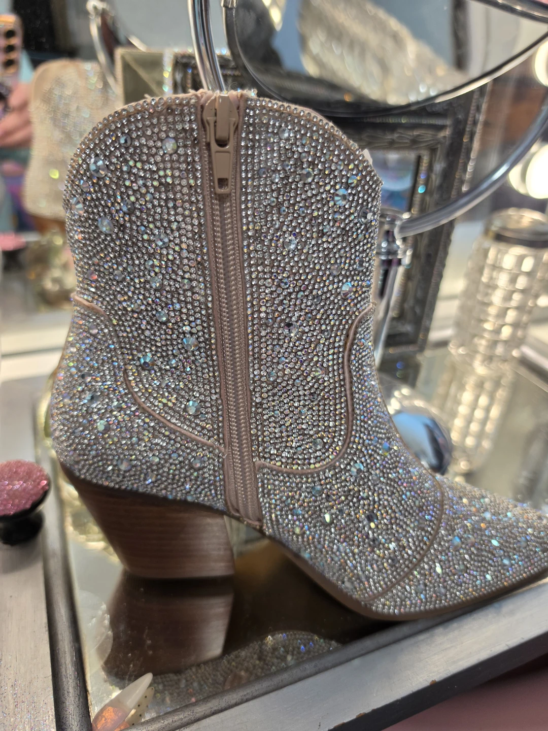 NIB AB Crystal  Cowboy Boots custom made  women's size 6 - photo 5