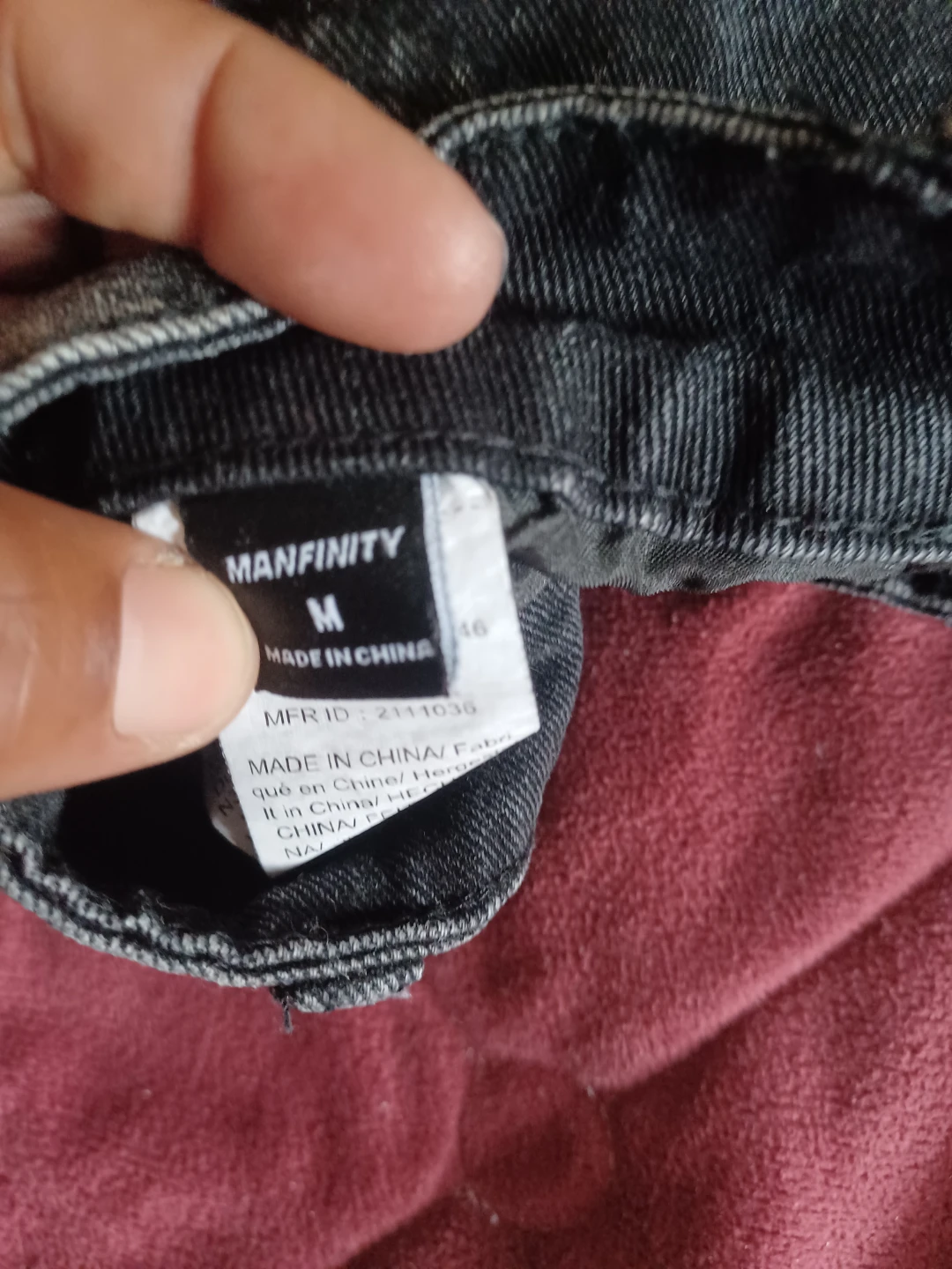 MANFINITY Men's Black Denim Cargo Shorts Size M - photo 4