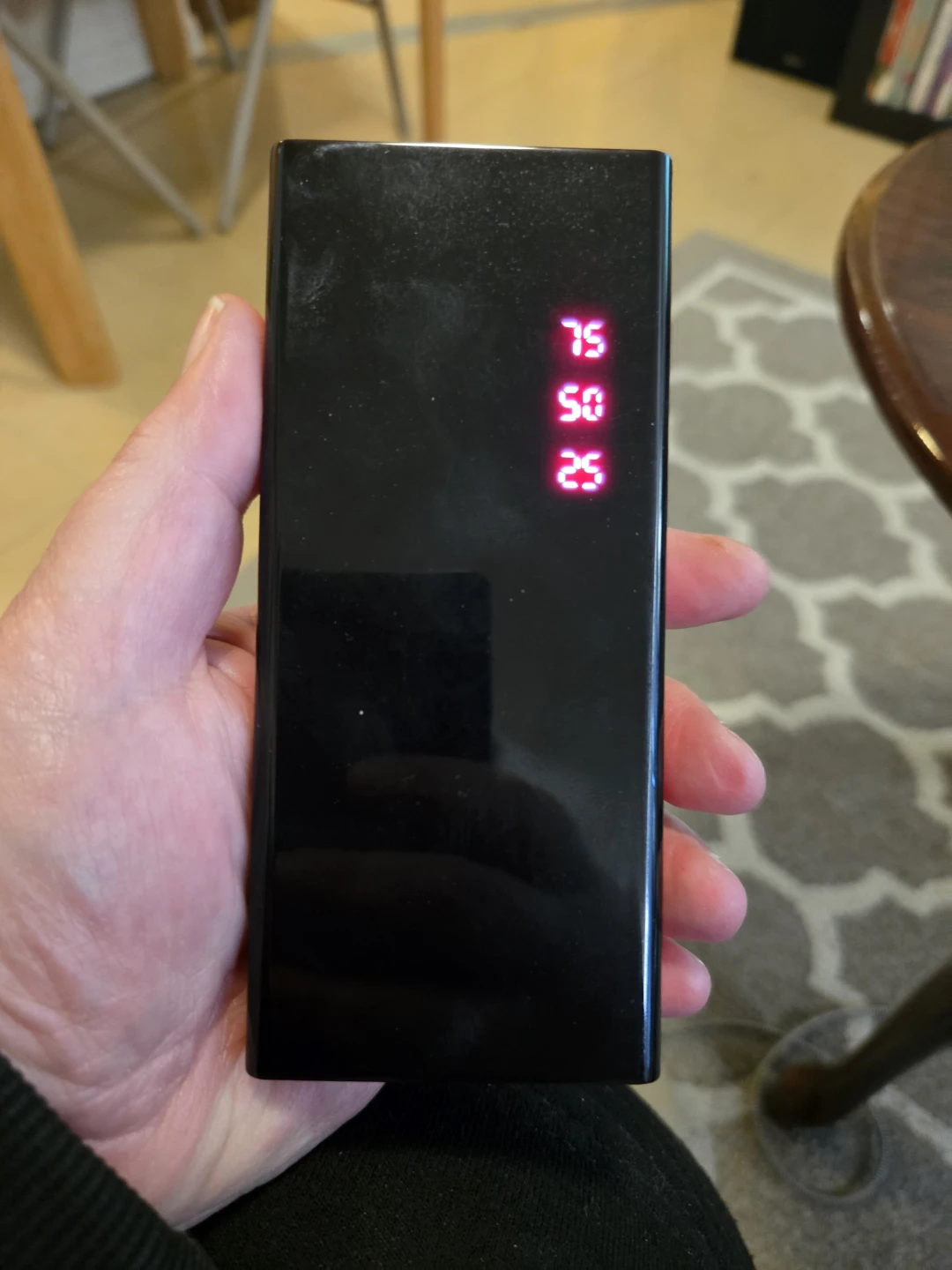 Red Power Bank with Digital Display