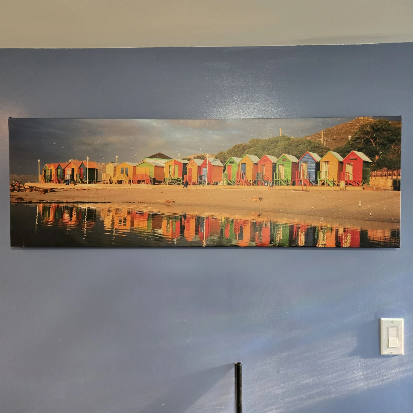 Canvas Print of Colourful Beach Huts