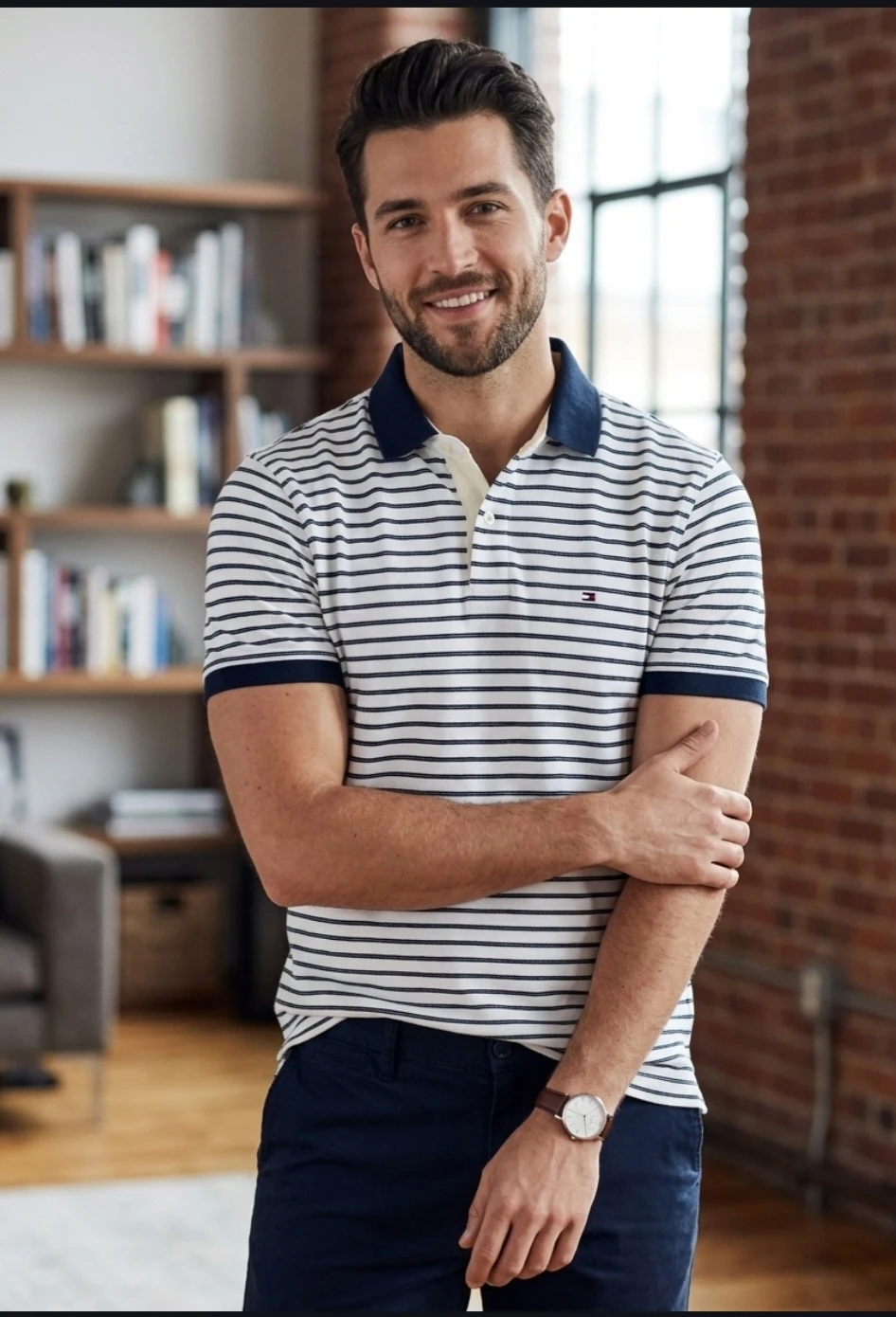 Tommy Hilfiger Striped Polo Shirt - XL