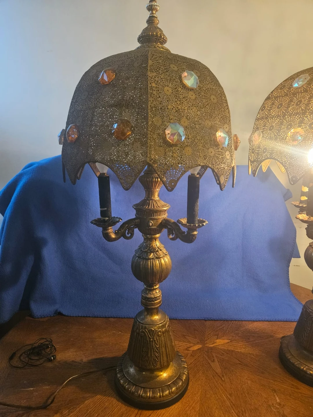 Vintage Ornate Table Lamps Set of 2
