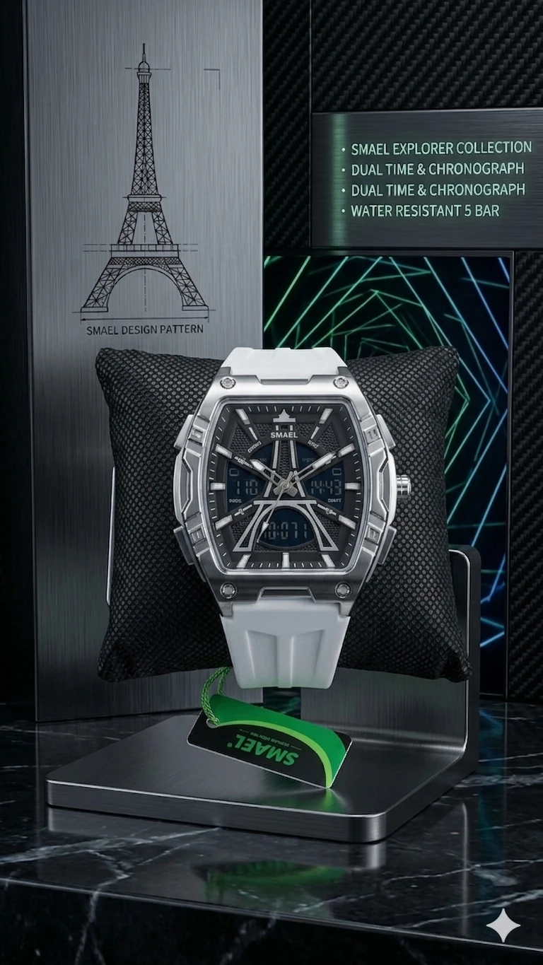 SMAEL Explorer Collection Dual Time Chronograph Watch