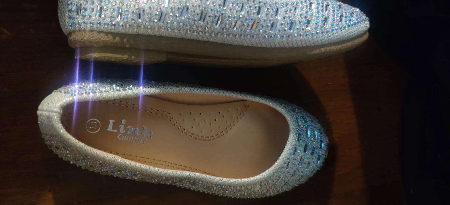 Link Comfort Girls’ Glitter Flats Size 13 - photo 4