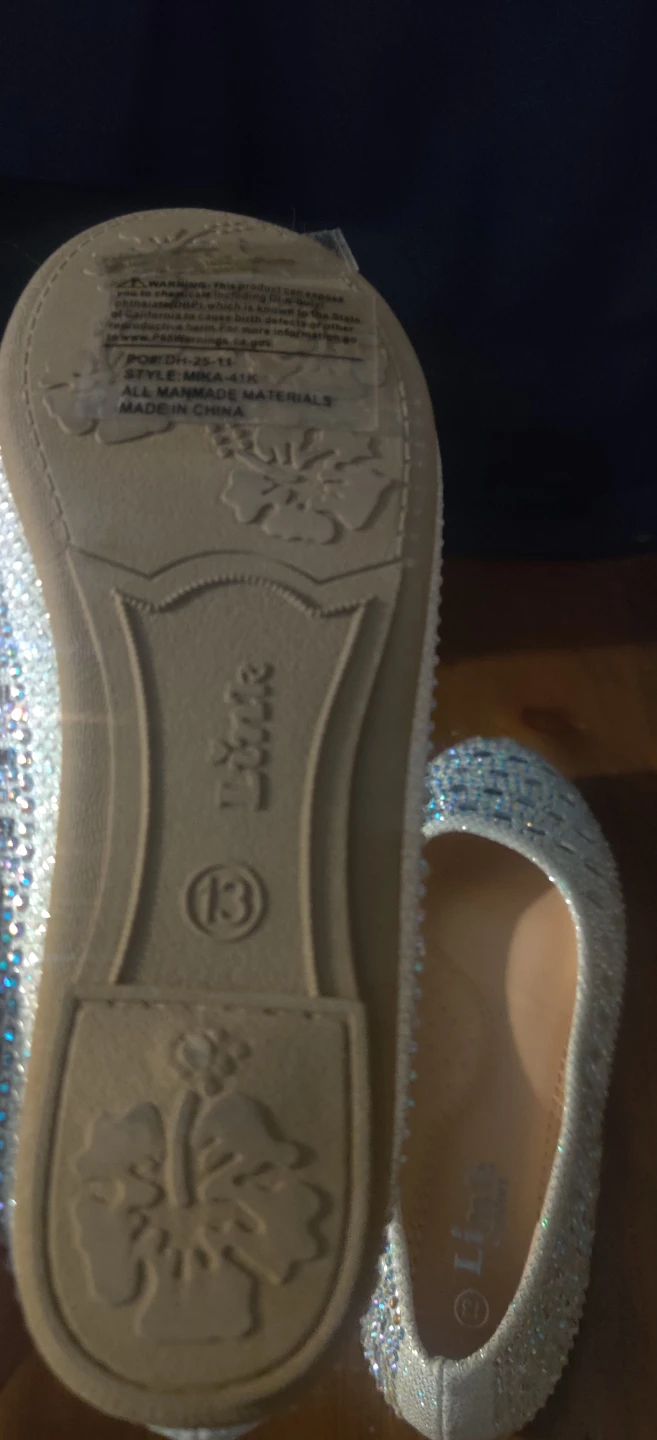 Link Comfort Girls’ Glitter Flats Size 13 - photo 5